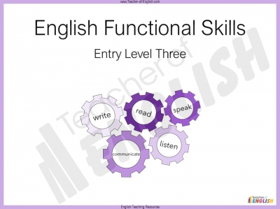 Functional Skills English - Entry Level 3 Teaching Resources
